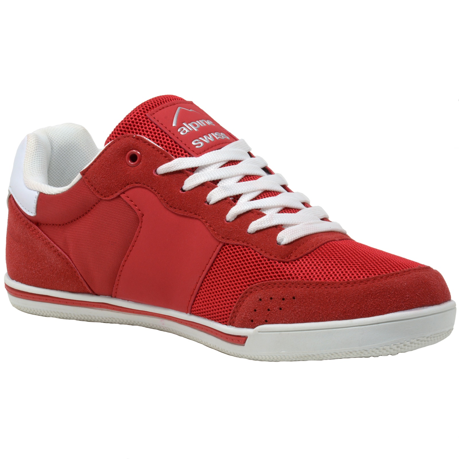 Alpine Swiss Liam Mens Fashion Sneakers Suede Trim Low Top Lace Up